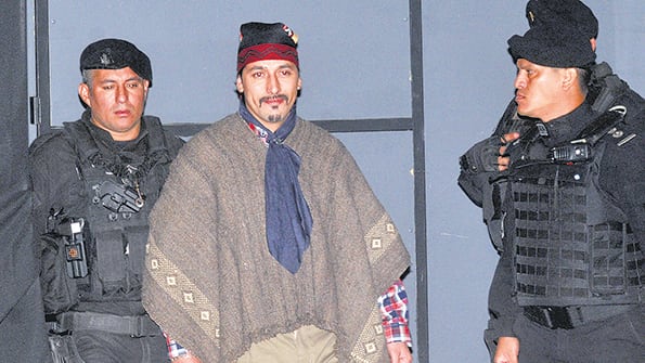 Jones Huala está detenido en Esquel desde el 27 de junio de 2017.