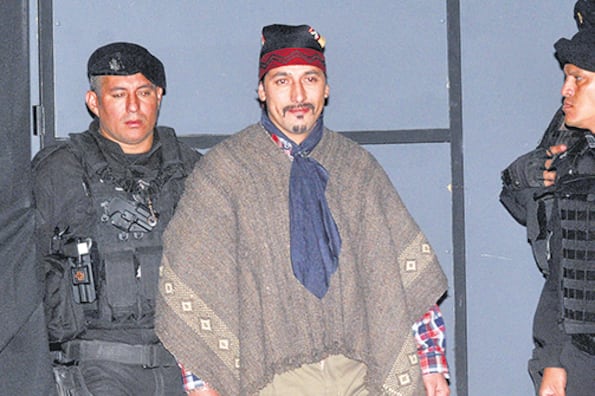 Jones Huala está detenido en Esquel desde el 27 de junio de 2017.