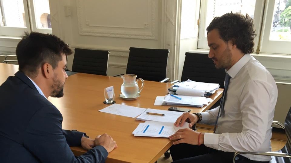 Godoy abordó la Emergencia Sanitaria con Santiago Cafiero