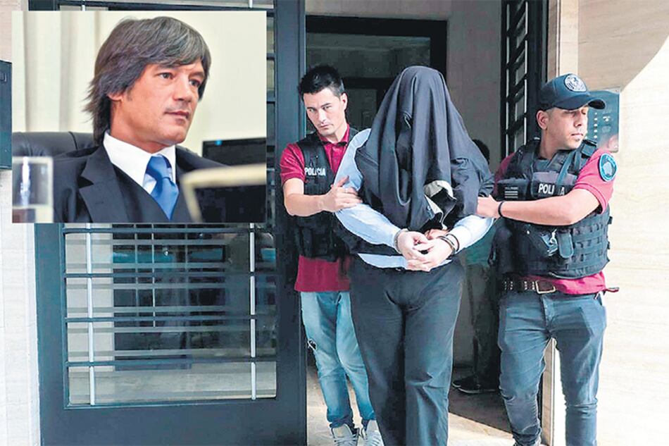 Dos imágenes de Blaksley, en sus años de gloria, y ayer, cuando quedó detenido.