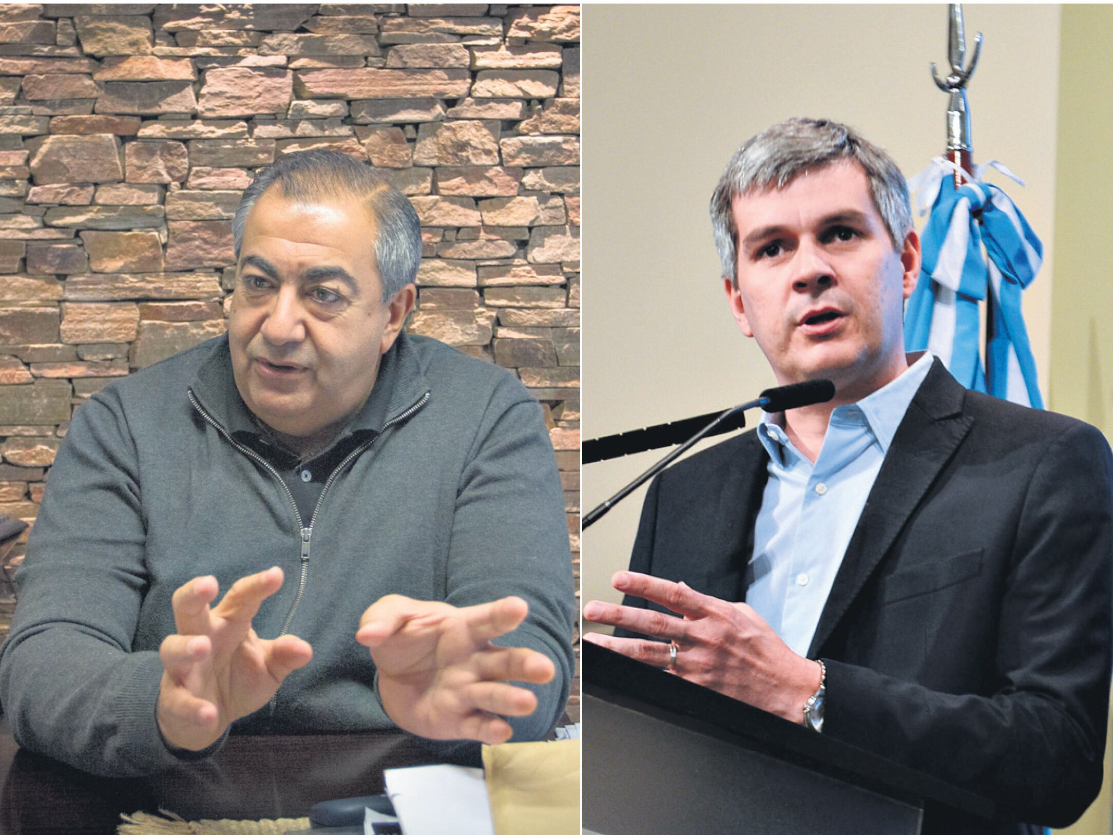 El integrante de la conducción de la CGT, Héctor Daer, y el jefe de Gabinete, Marcos Peña, se cruzaron por los convenios colectivos.