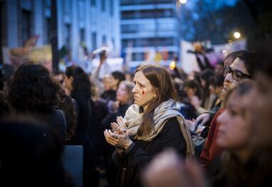 En Rosario, la marcha llegó a Tribunales. De Franco Trovato Fuoco.