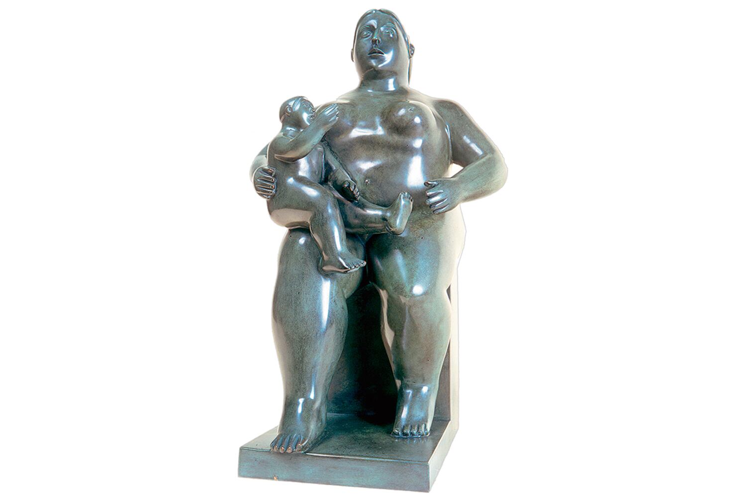 Maternidad, escultura en bronce de Fernando Botero.