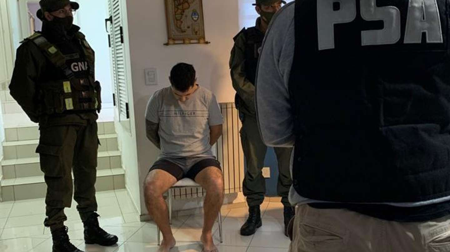 Pelozo cuando fue detenido en Córdoba.