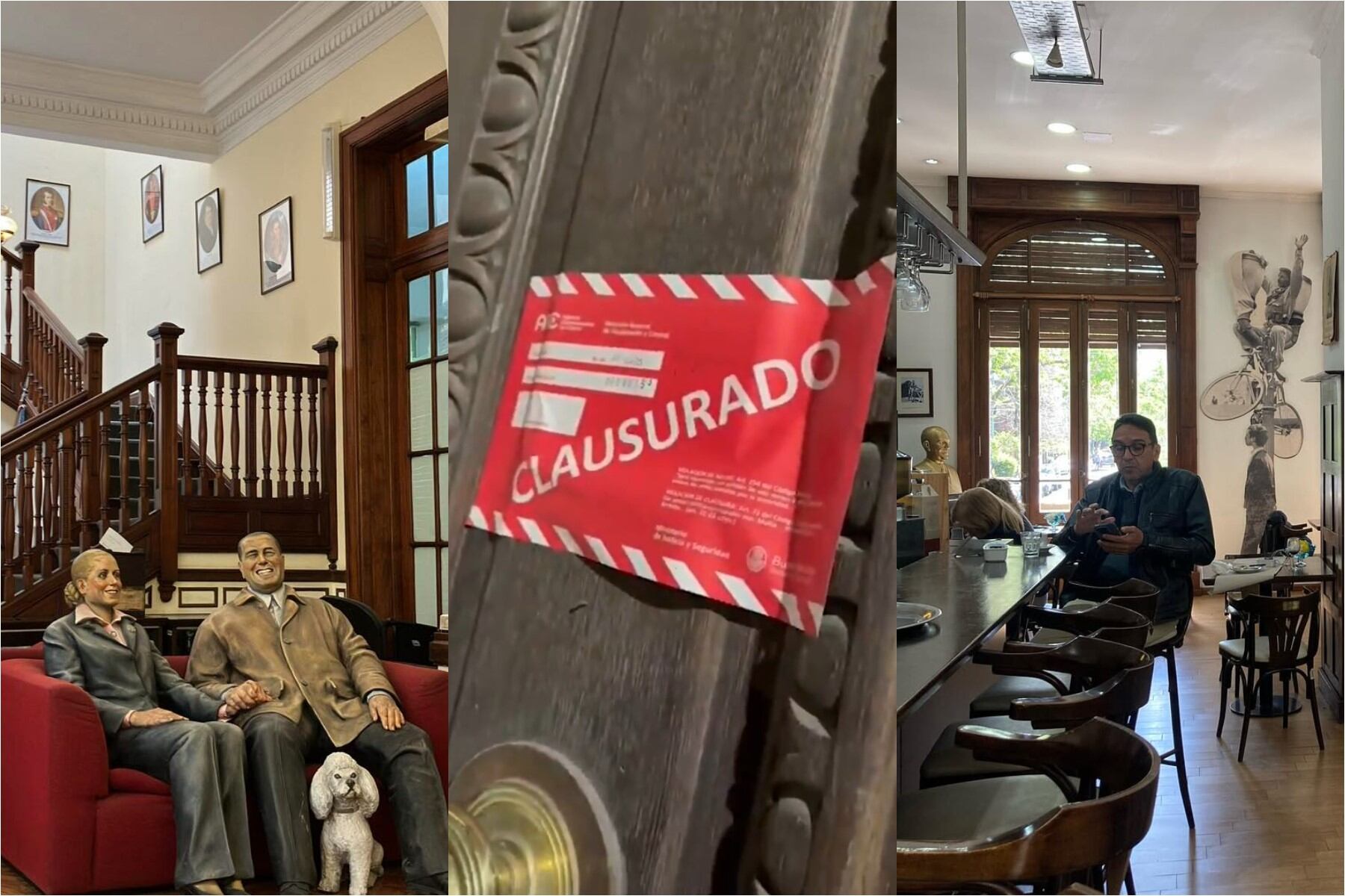 Tras la polémica, el Gobierno clausuró "Un café con Perón" y el emblemático museo peronista