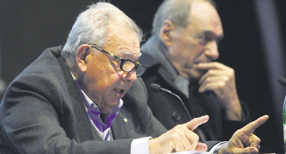 Los juristas Julio Maier y Raúl Zaffaroni hablaron ayer en la UMET.