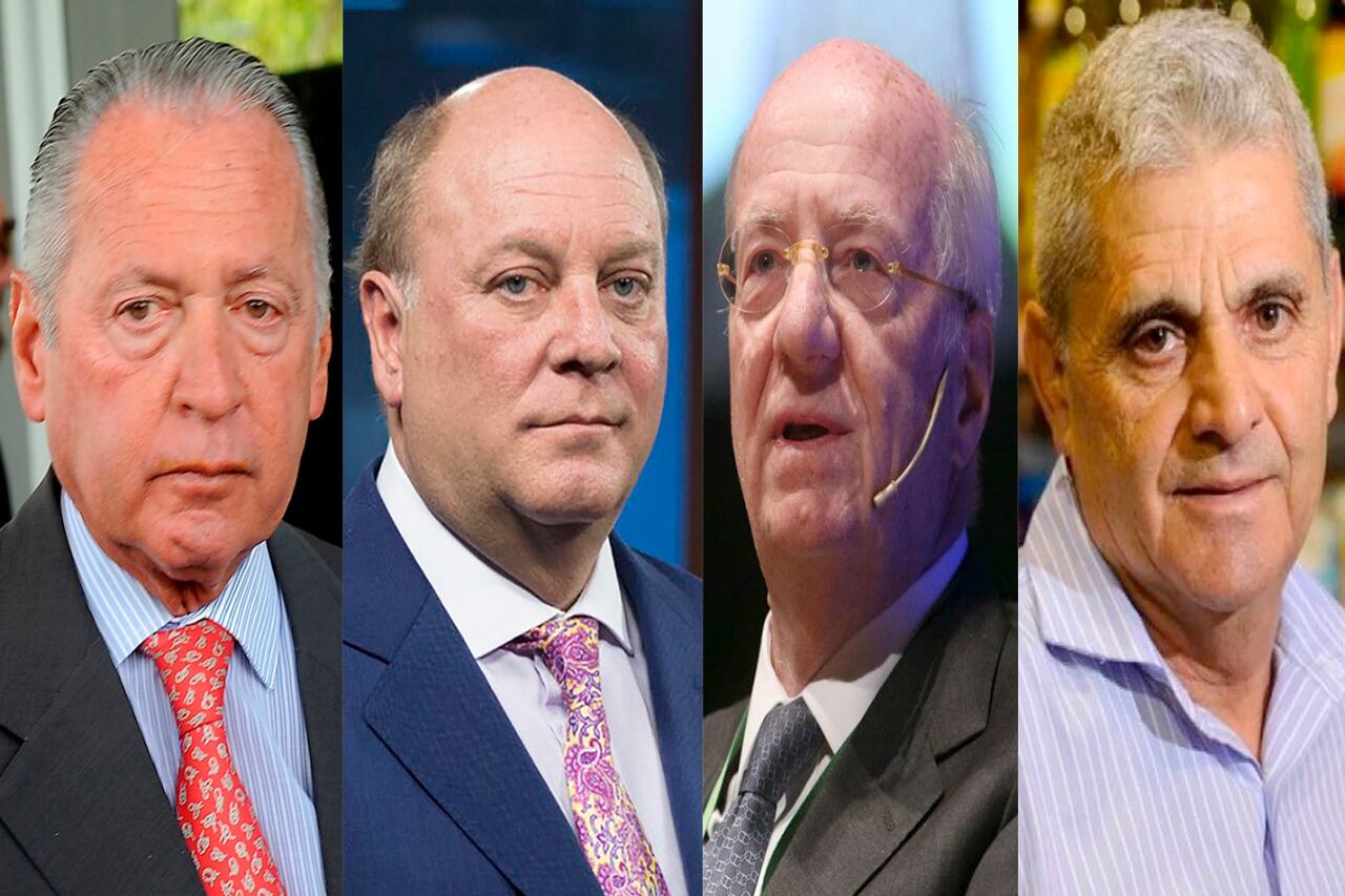 Los empresarios Daniel Funes de Rioja, Martín Cabrales, Paolo Rocca y Víctor Fera.