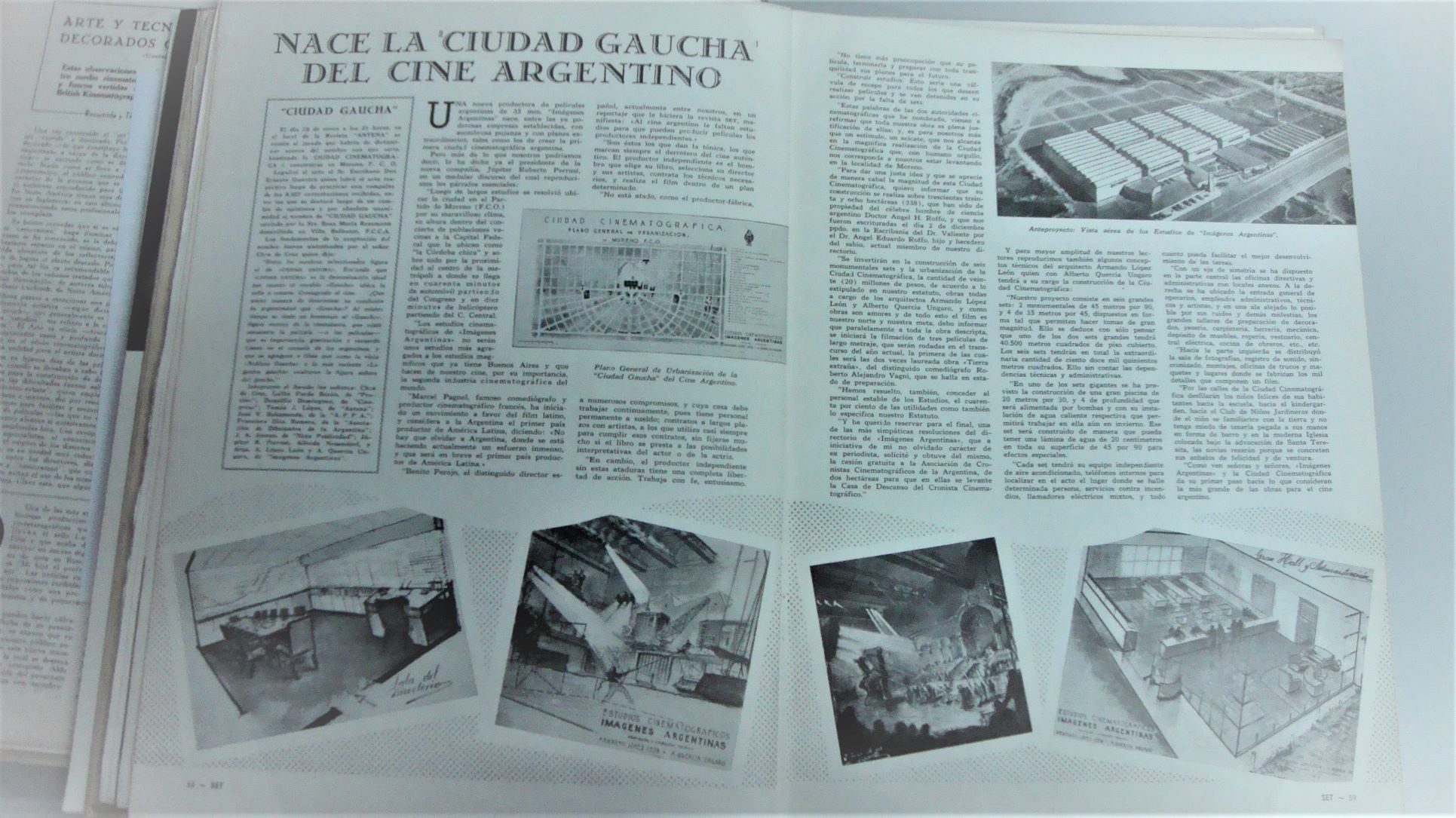 Las imágenes del proyecto en una revista de la época.