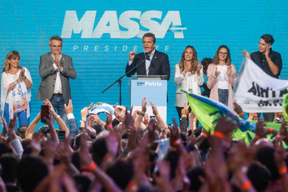 Sergio Massa en su discurso de convocatoria a un gobierno de unidad nacional.