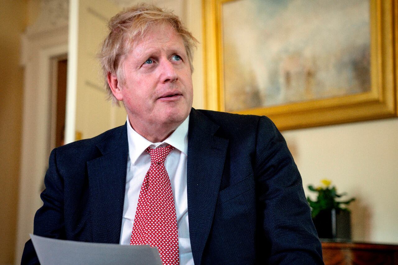 Johnson, cansado, en la grabación de su video.