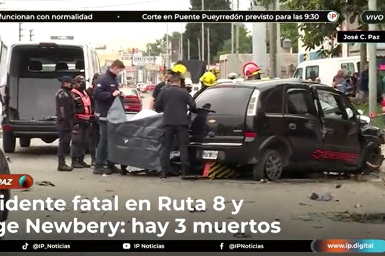 En José C. Paz murieron tres personas en un choque múltiple.