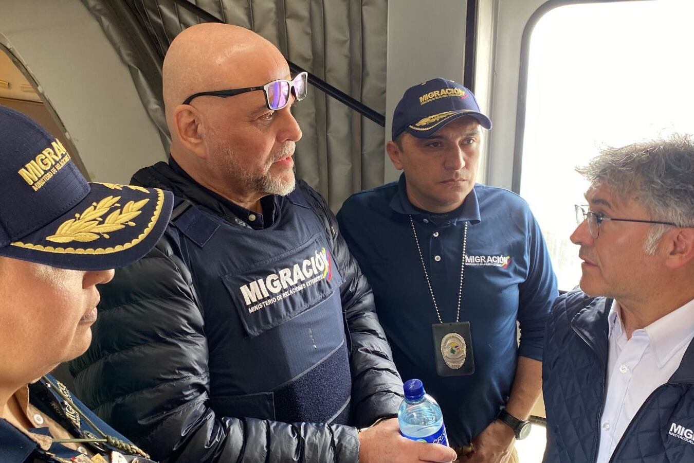 El exjefe paramilitar Salvatore Mancuso a su llegada a Colombia.