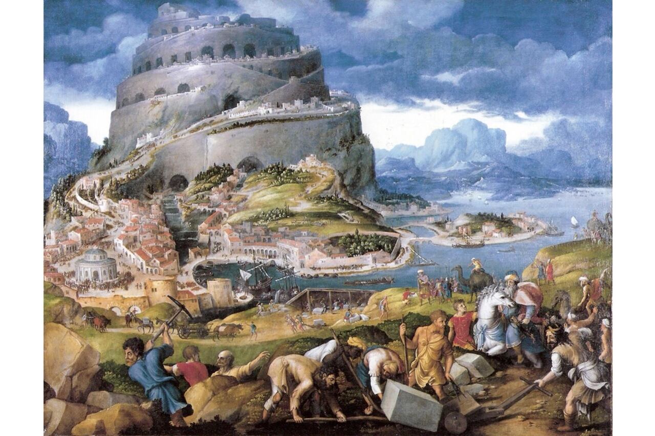 La torre de Babel, sin fecha, atribuido a Maarten van Heemskerck.