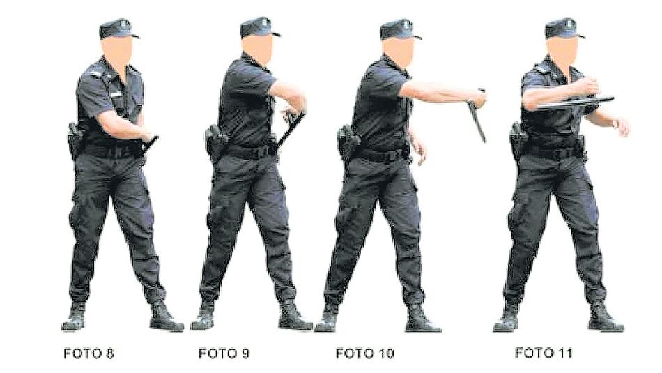 El instructivo del Ministerio de Seguridad enviado a los agentes provinciales muestra cómo utilizar los bastones.