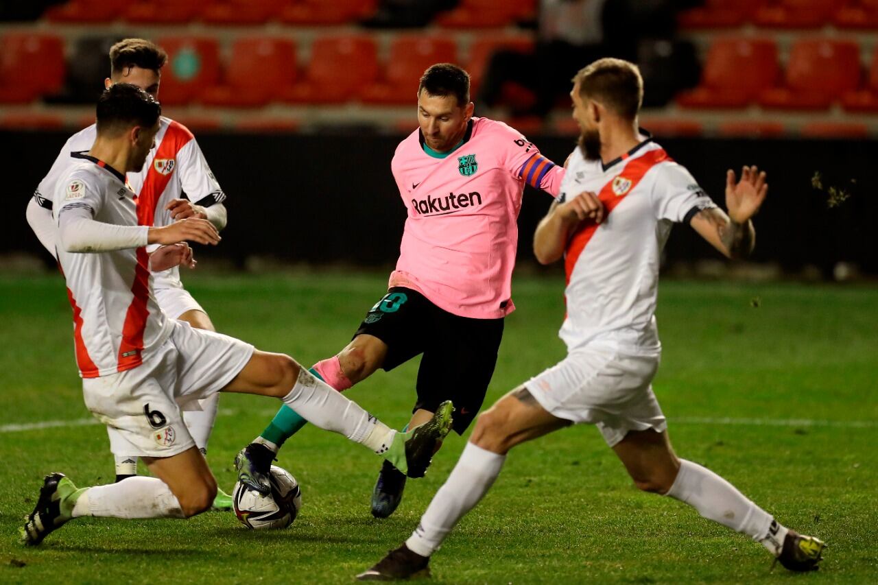 Messi, autor del empate parcial.