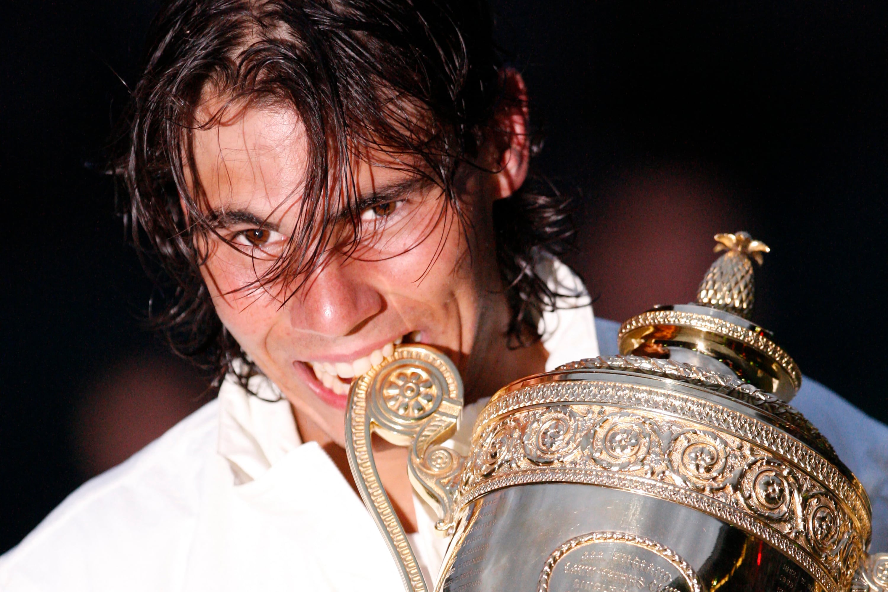 Uno de los festejos más buscados por Nadal, el primer título en Wimbledon