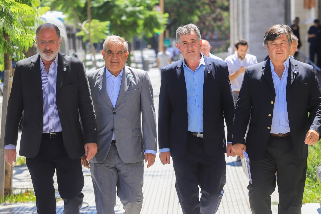 Chemes (CRA), Iannizotto (Coninagro), Achettoni (FAA) y Pelegrina (SRA)