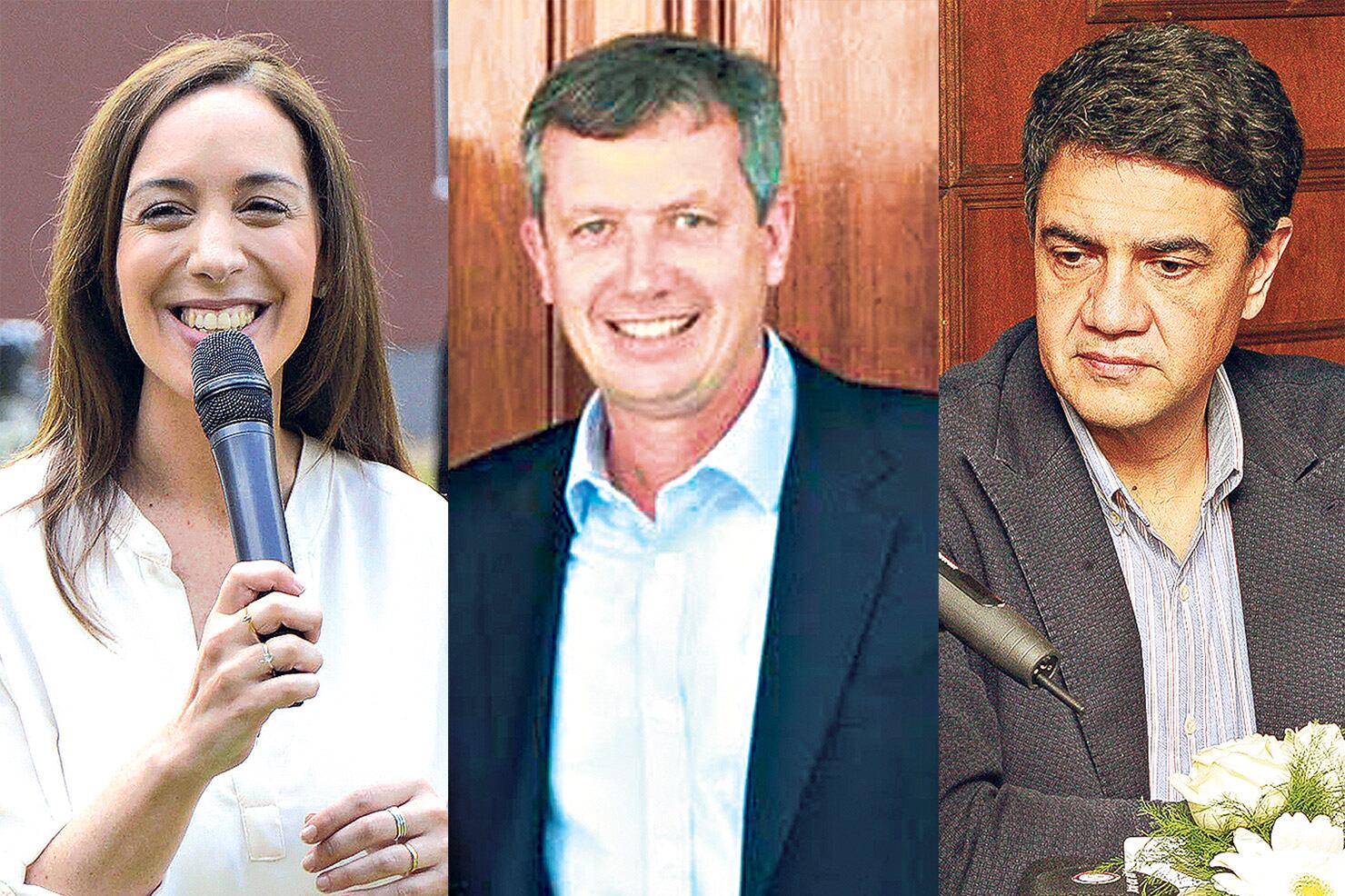 La gobernadora María Eugenia Vidal; el titular de Diputados, Emilio Monzó, y el intendente Jorge Macri.