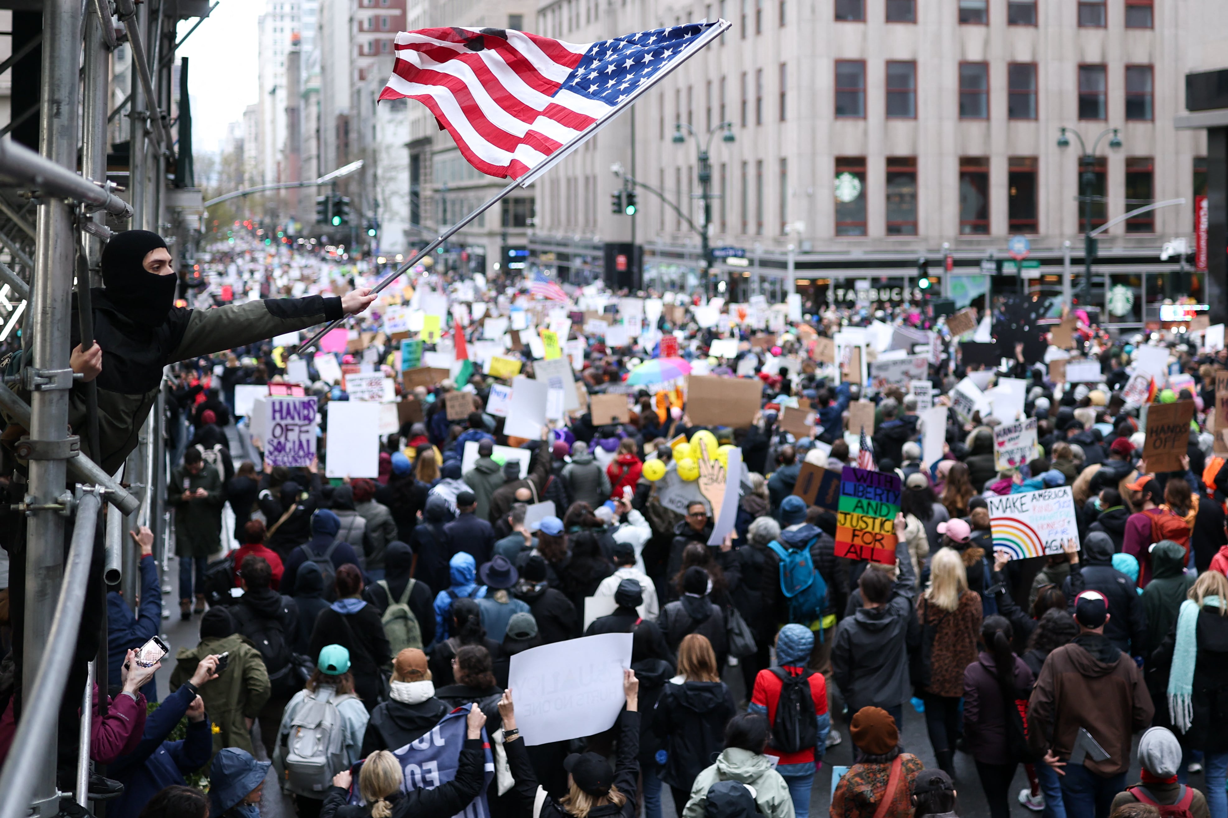 Protesta contra Trump en la capital estadounidense.