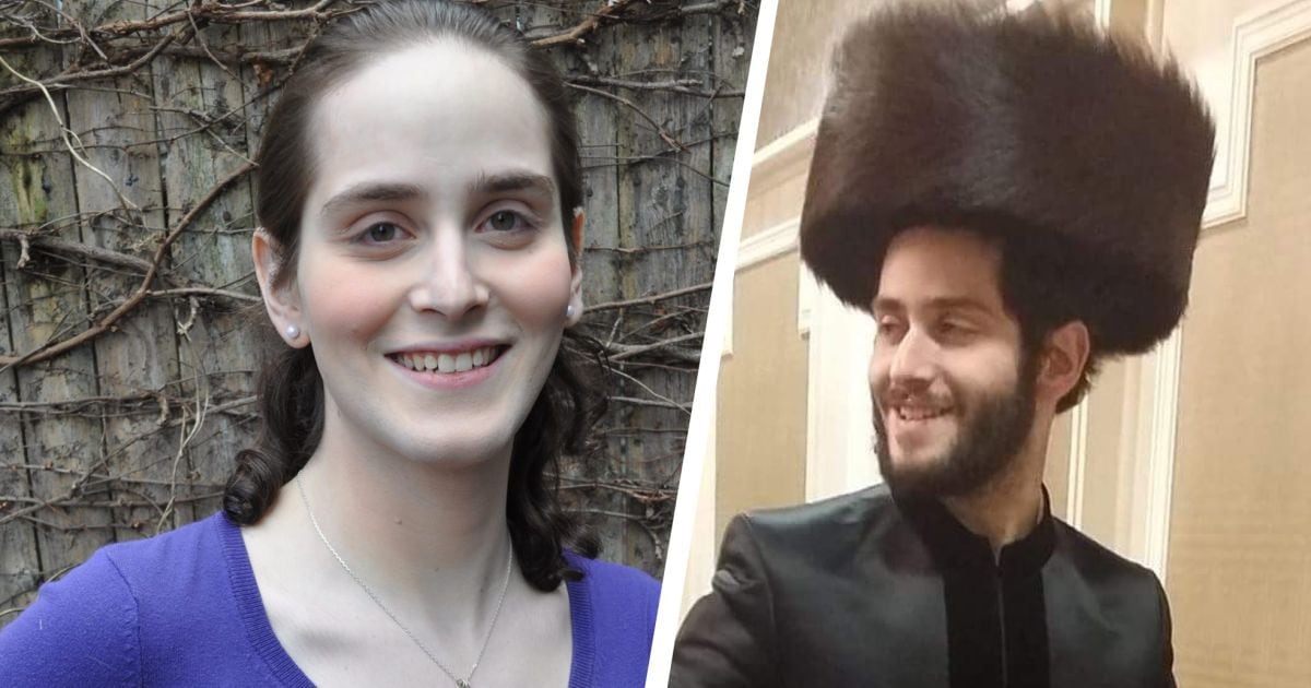 Abby, ahora, militante, y antes, como rabino de la comunidad jasídica.