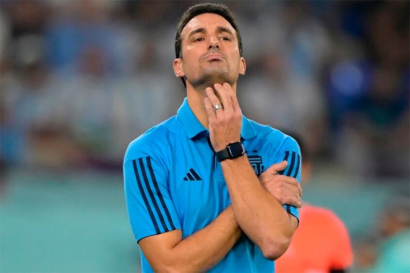 Lionel Scaloni, espera la evolución de Di María que tiene una contractura.