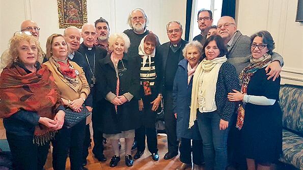El encuentro entre los obispos y los organismos se realizó en la sede de la Conferencia Episcopal.