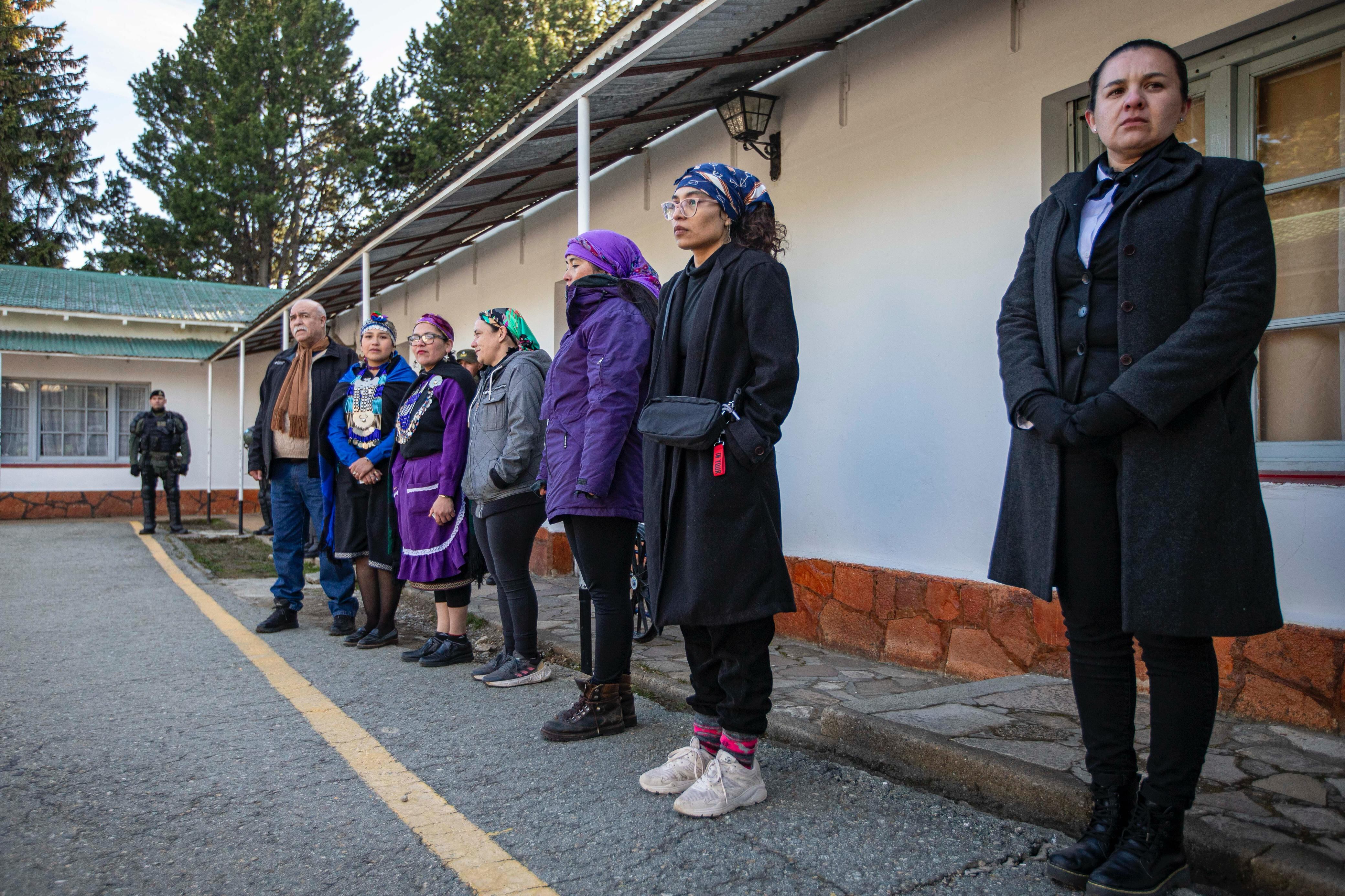 Fuertes medidas de seguridad en el Escuadrón 34° de la Gendarmería, donde se realizó el juicio.