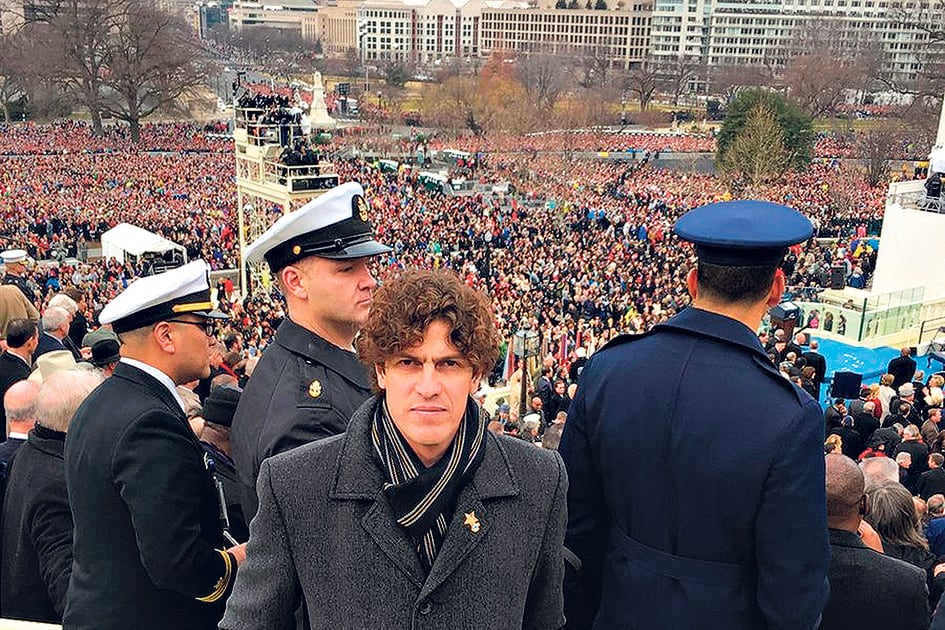 El embajador Martín Lousteau, uno de los pocos invitados oficiales al acto.