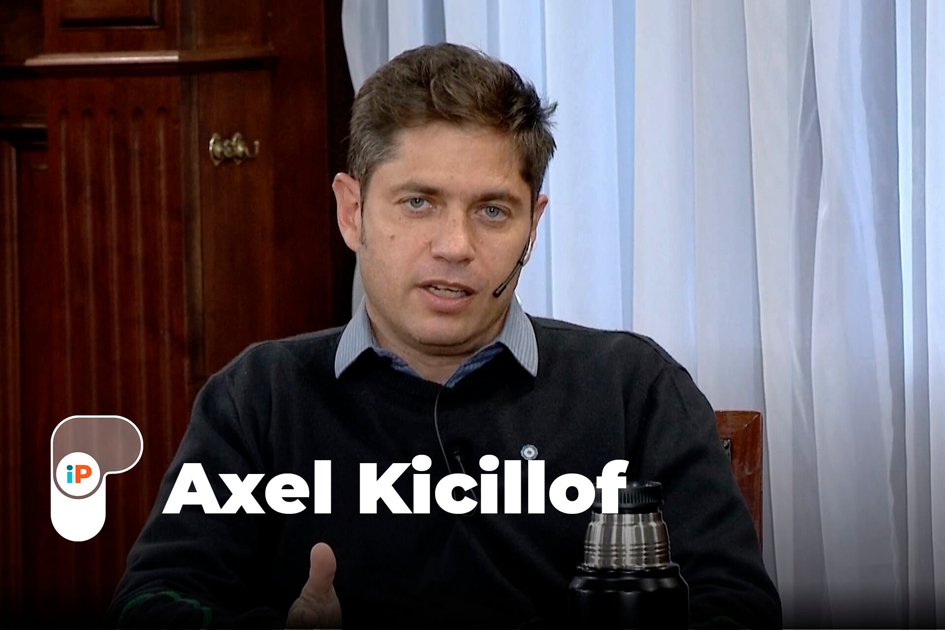 Axel Kicillof en exclusiva con IP Noticias, La Plata.