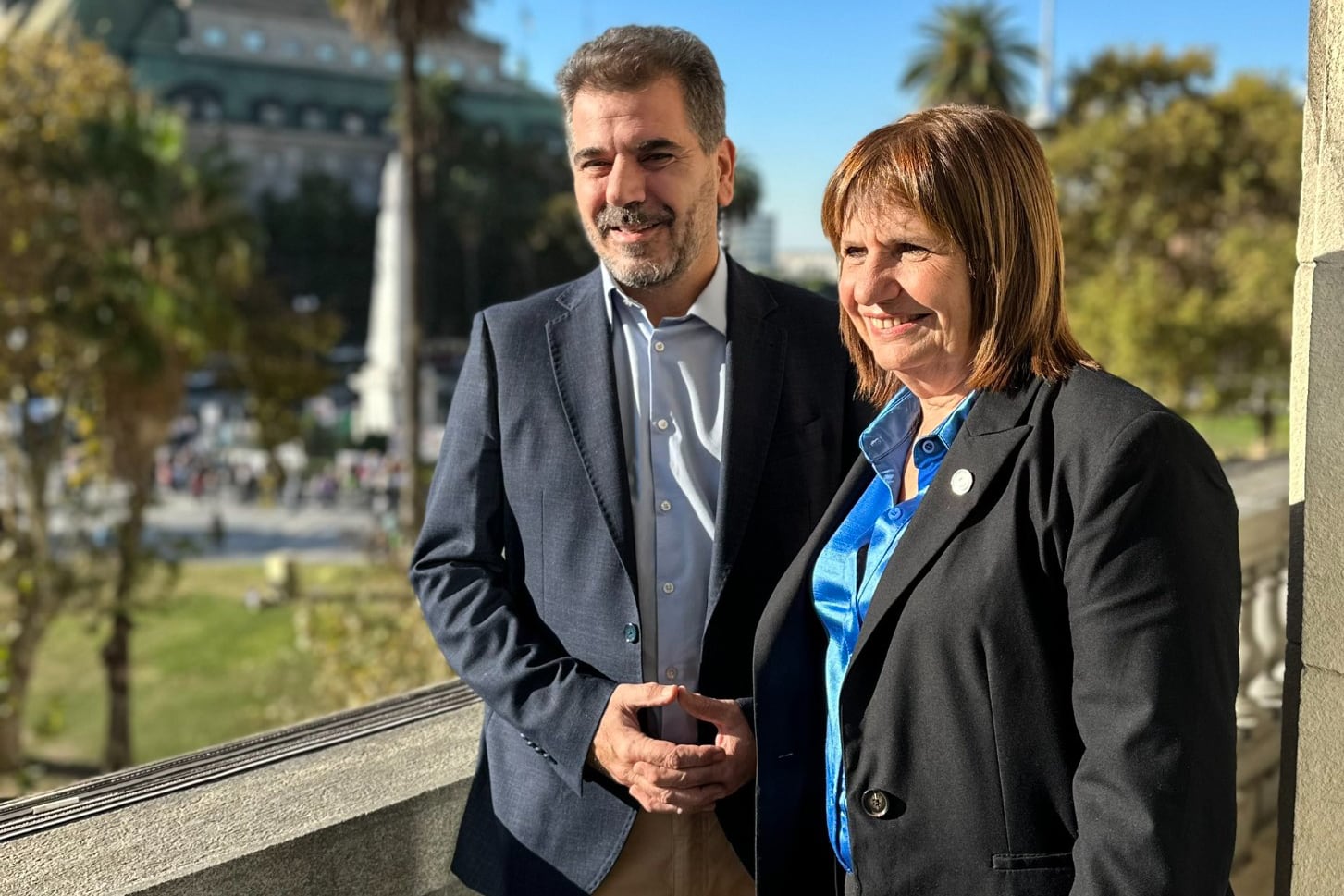 Cristian Ritondo y Patricia Bullrich oficializaron su alianza este sábado. 