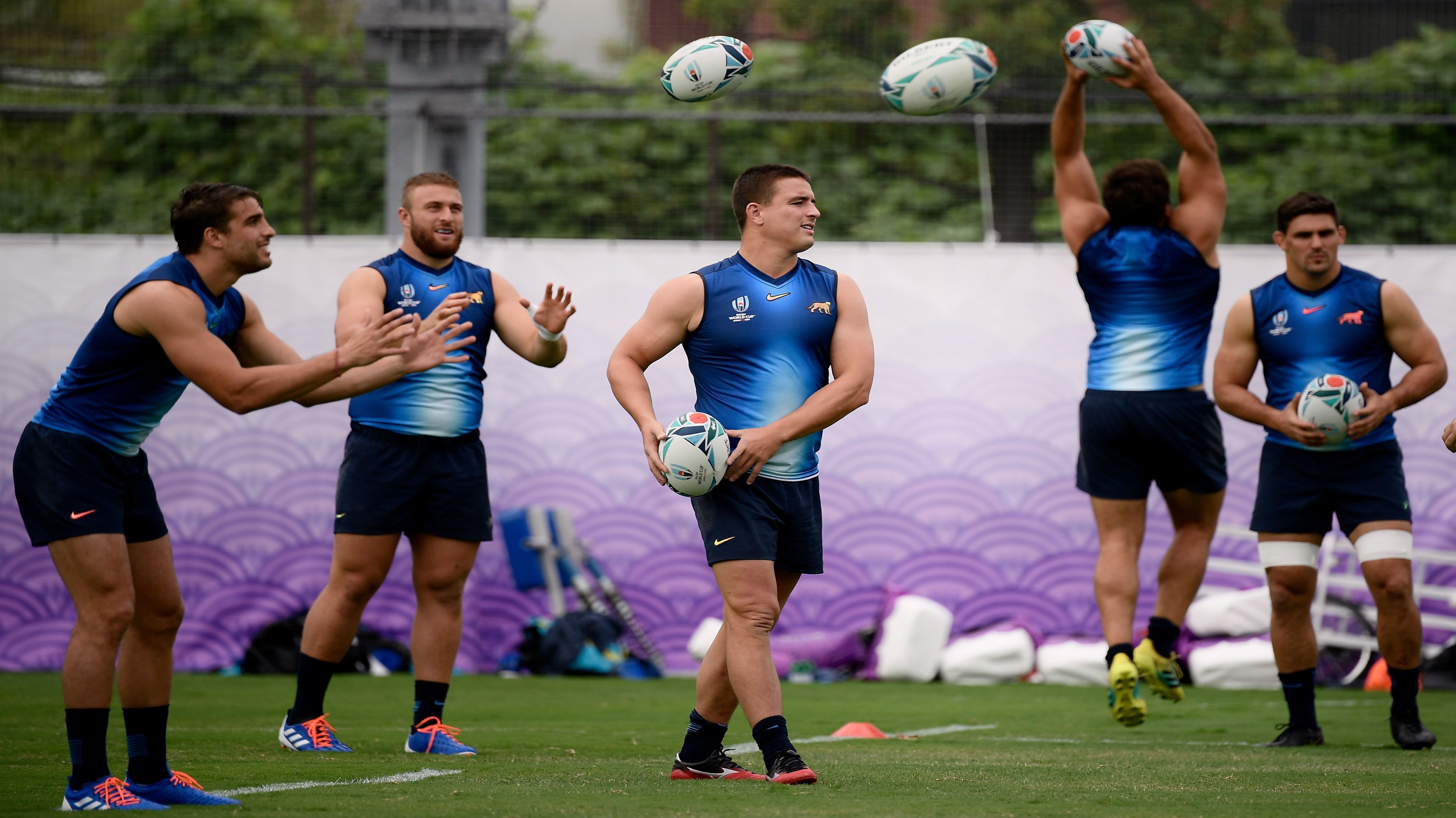 Los Pumas se preparan para el partido ante Tonga.