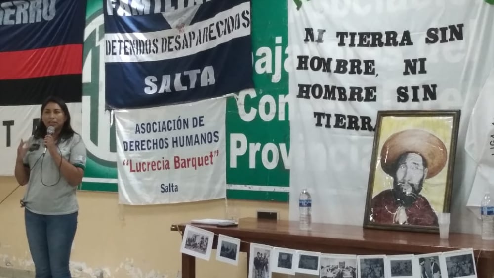 Reartes, en el cierre del homenaje. El eje en la persecución a dirigentes sindicales. 
