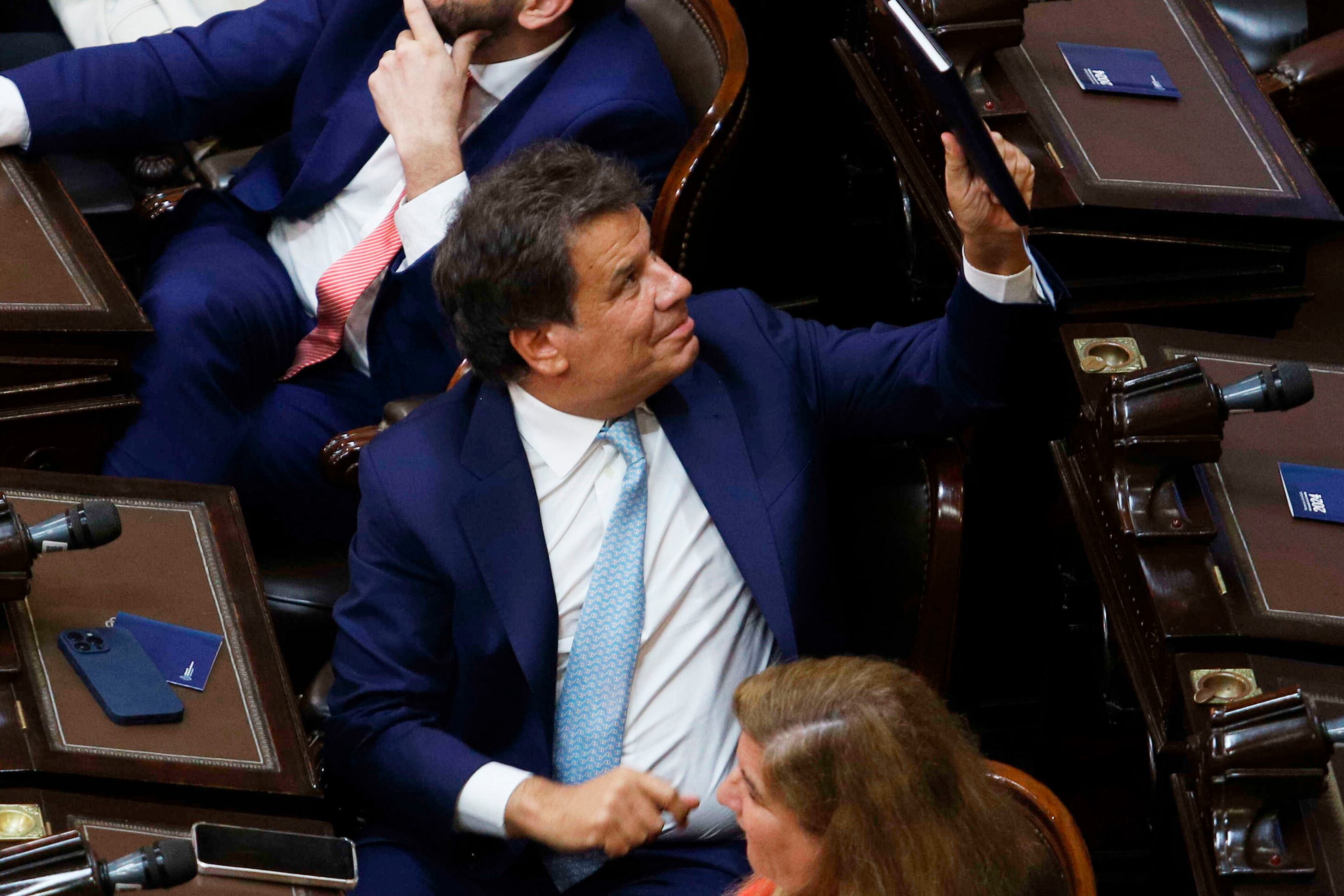 El diputado radical durante la apertura de sesiones ordinarias del Congreso. 