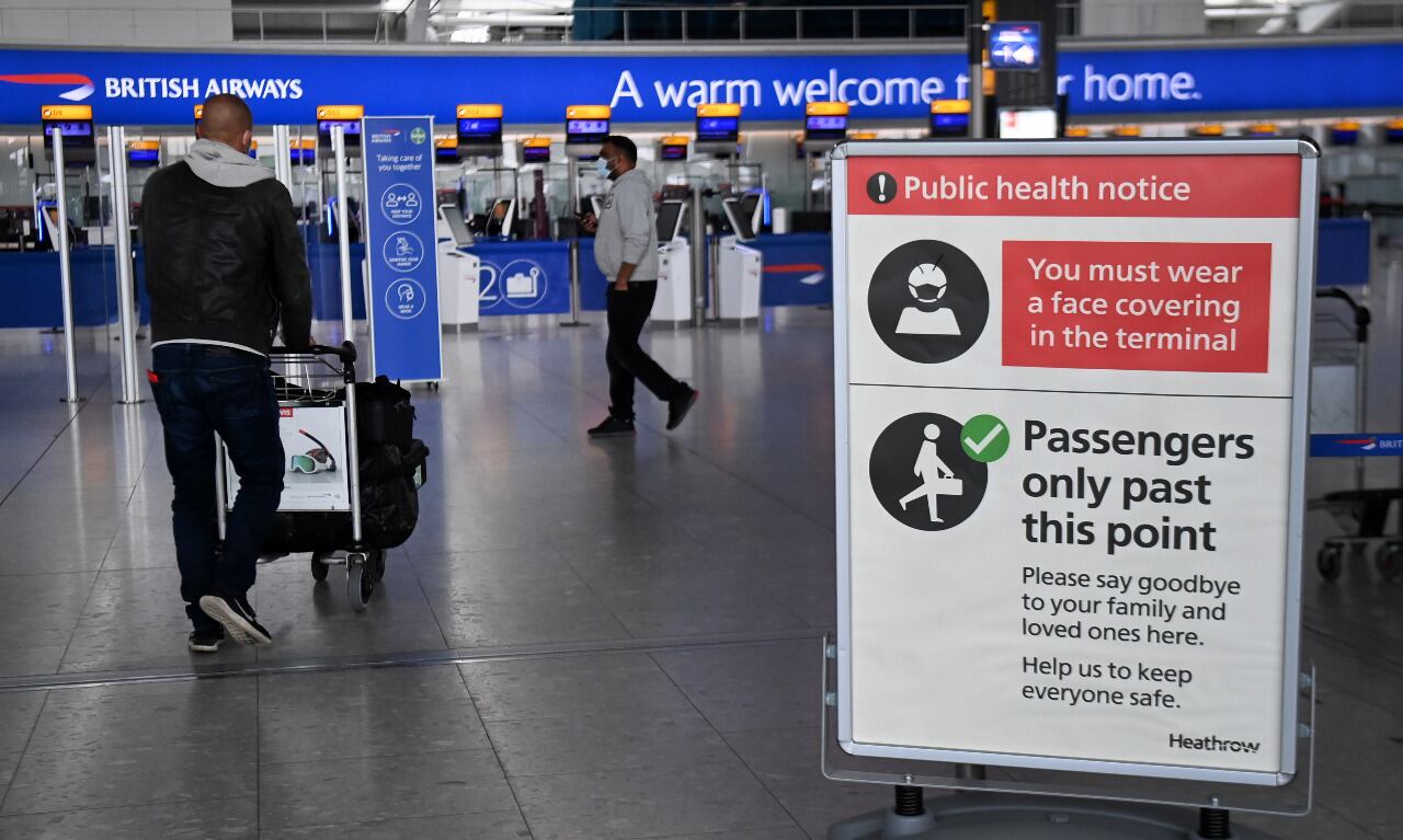 La circulación aérea se vio restringida por la pandemia iniciada el año pasado. 