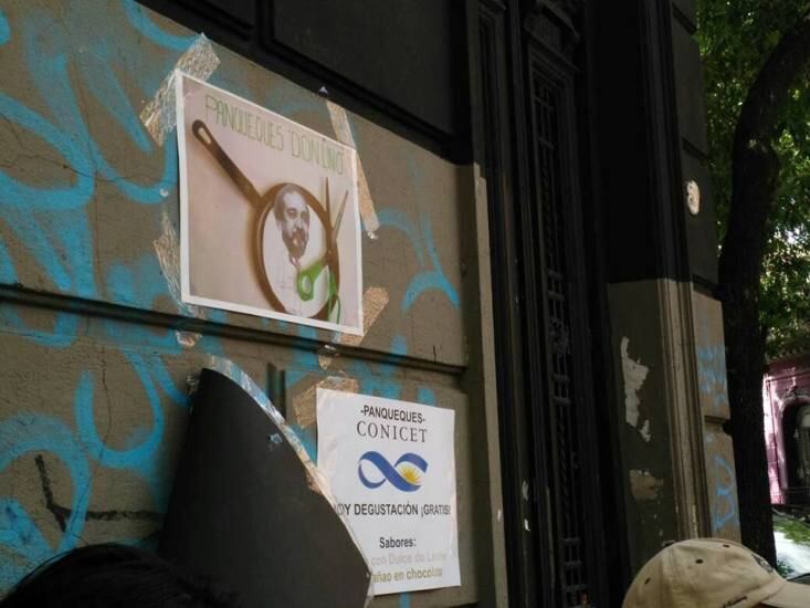 Panqueques contra Barañao en el Polo Tecnológico.