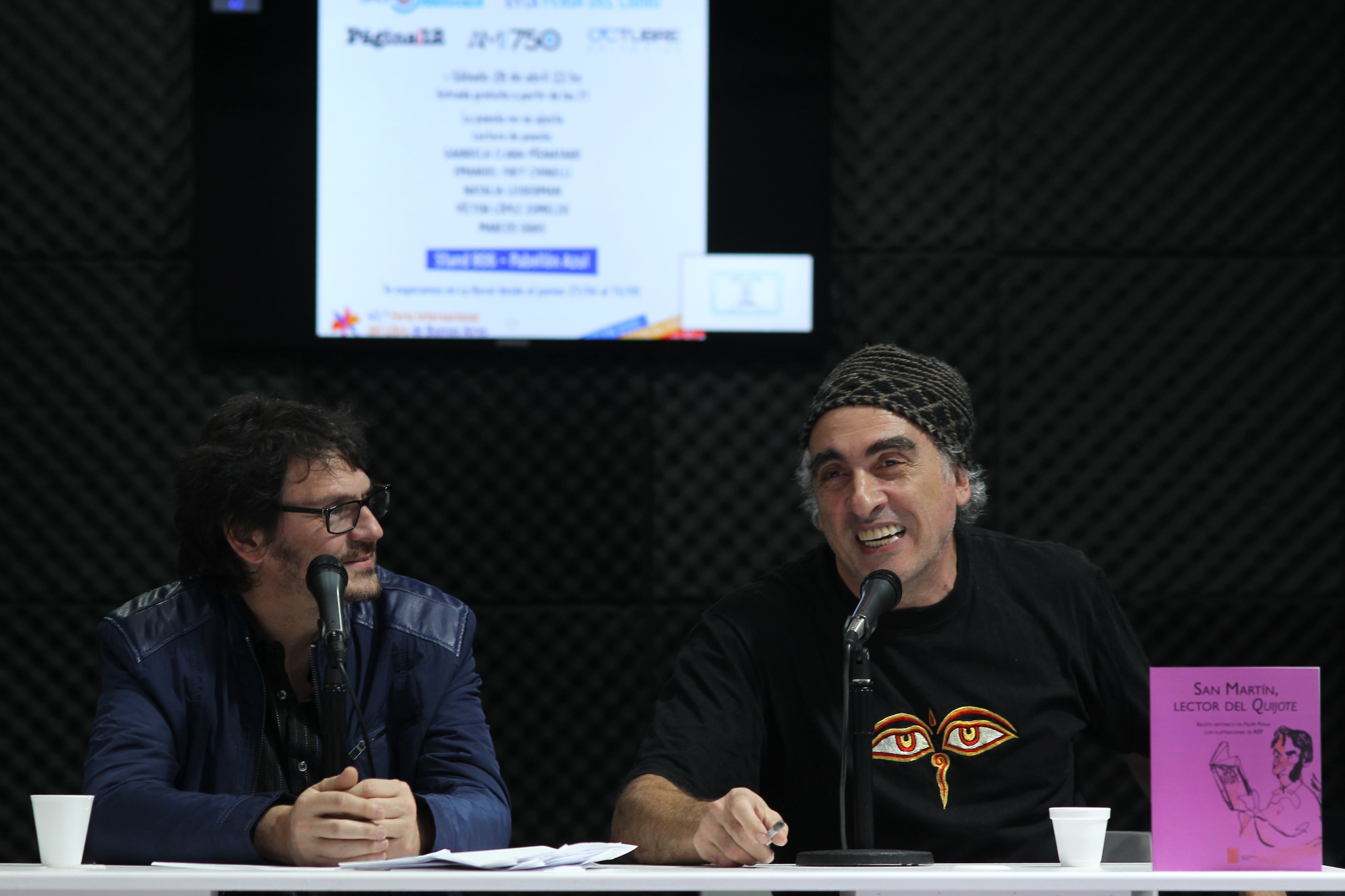 “San Martín era cervantino”, coincidieron Pigna y Rep en el encuentro en la Feria.