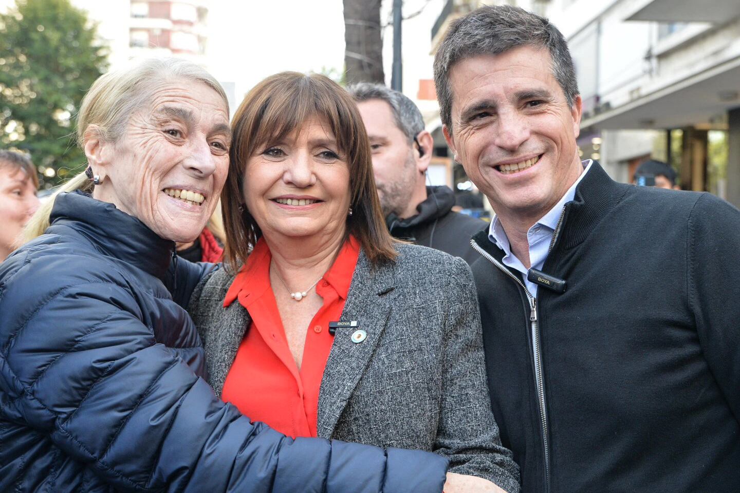Patricia Bullrich y su candidato en La Plata, Juan Pablo Allan.