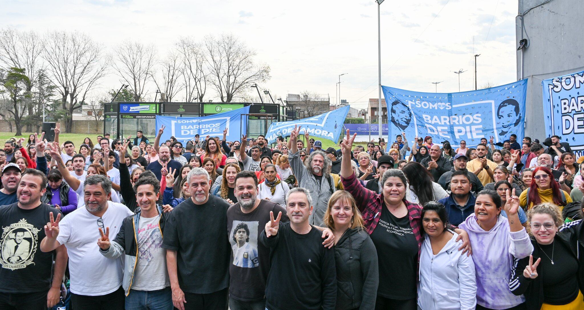 La militancia de Somos Barrios de Pie se reunió en Avellaneda. 