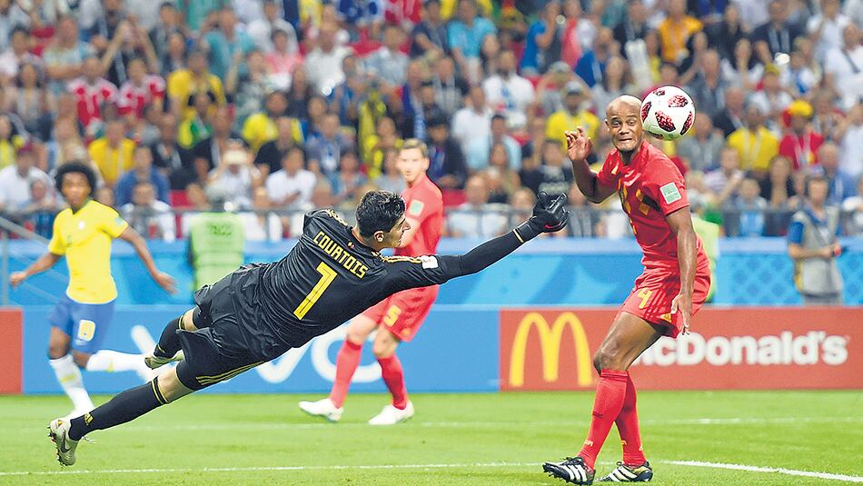 Courtois, el artífice de la histórica eliminación de Brasil a manos de Bélgica.