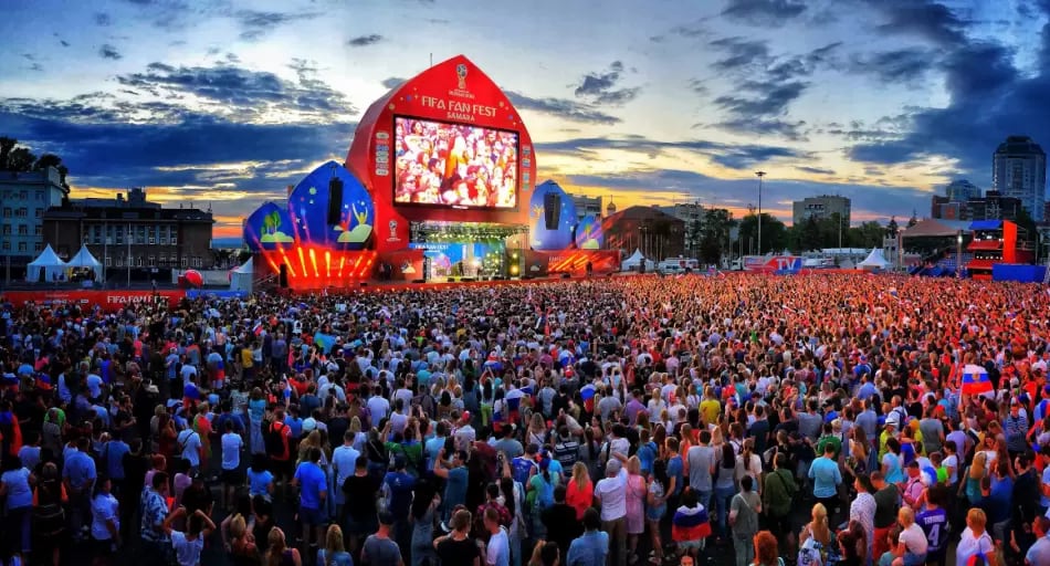 Fifa Fan Fest en Samara, durante el Mundial Rusia 2018.
