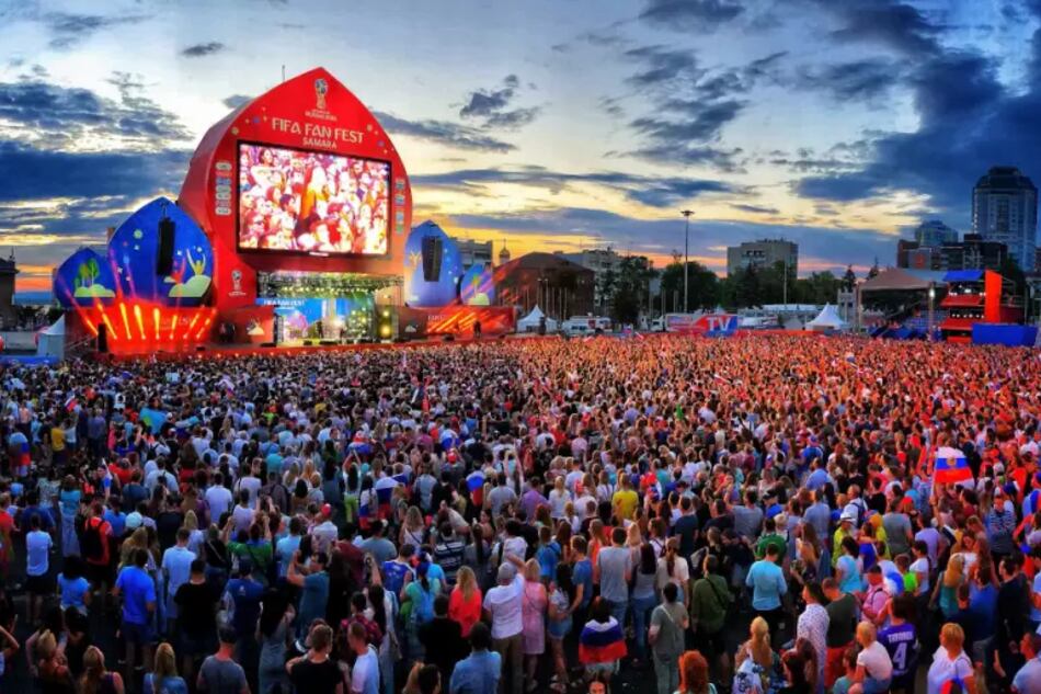 Fifa Fan Fest en Samara, durante el Mundial Rusia 2018.