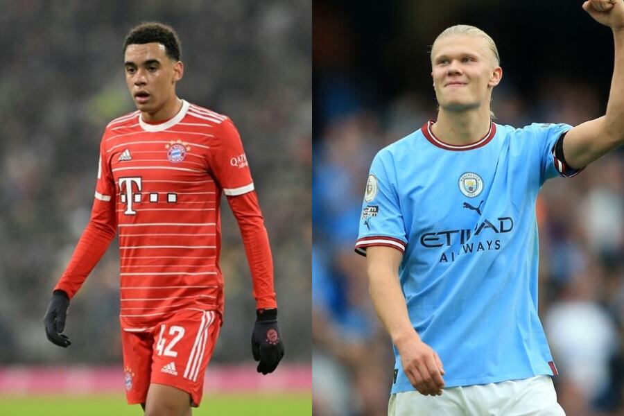 Jamal Musiala y Erling Haaland serán titulares esta noche en el Allianz Arena. 