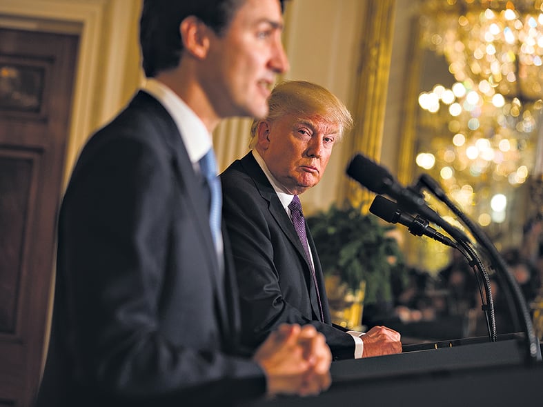 Mientras Trudeau destacaba que Canadá recibió a más de 40 mil refugiados, Trump defendía su veto migratorio.