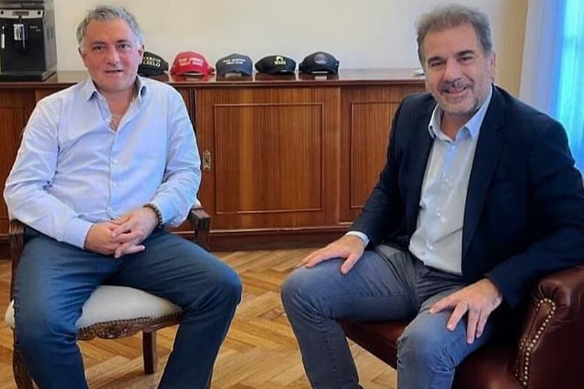 Sebastián Pareja y Cristian Ritondo mantuvieron ayer un encuentro.