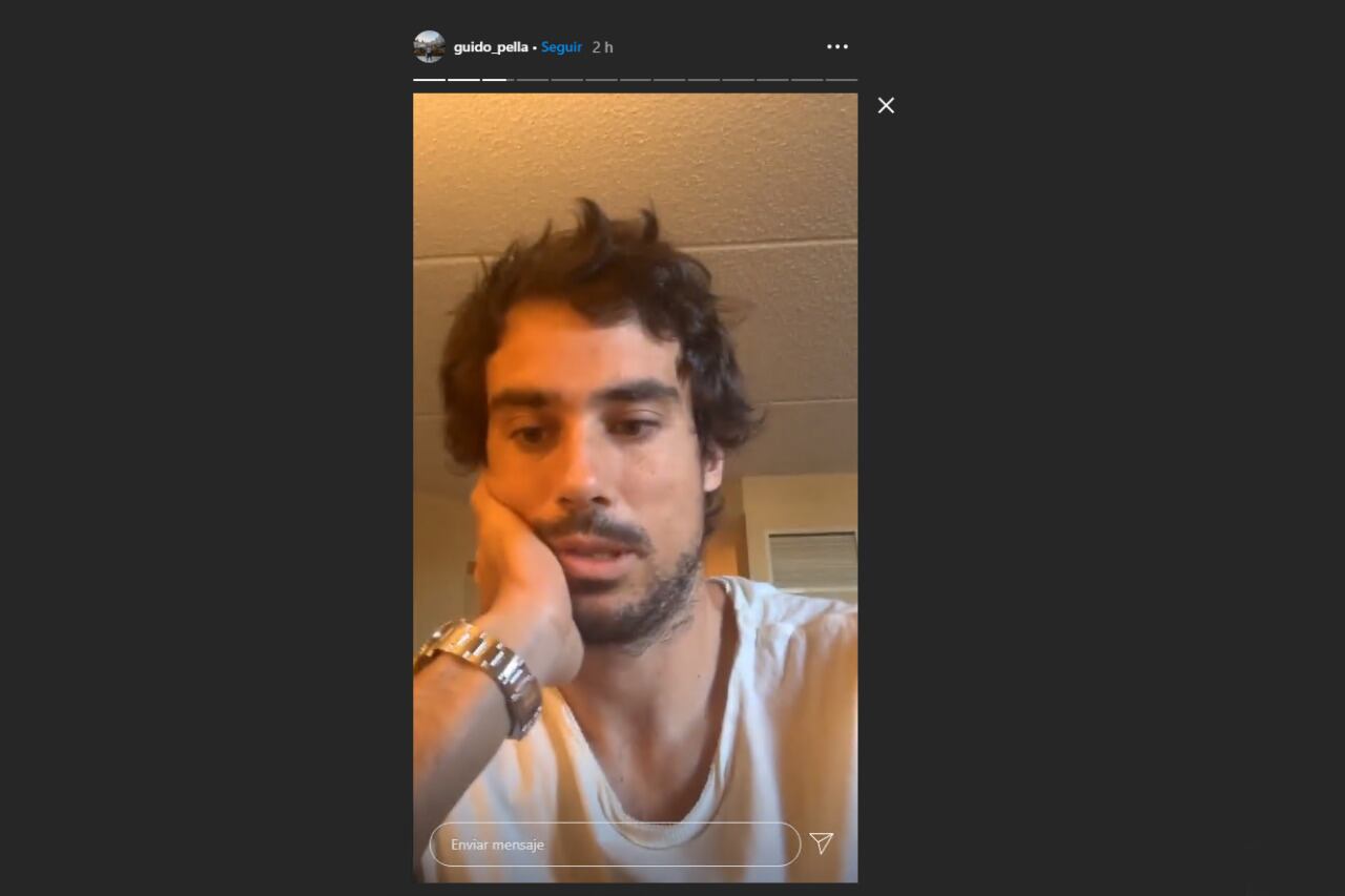 Guido Pella, encerrado en su habitación, se quejó del maltrato de los organizadores. 