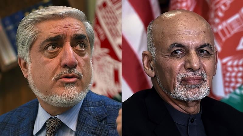 Abdulla y Ghani asumieron como presidentes de Afganistán en el mismo día y en el mismo lugar.