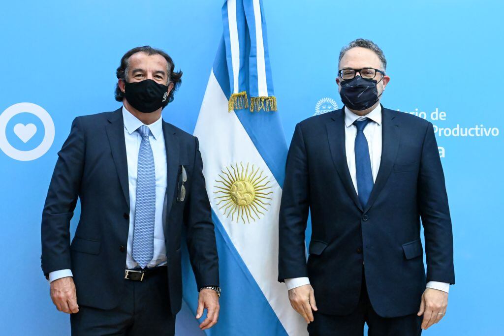 David Tinel junto al ministro de Desarrollo Productivo, Matías Kulfas.