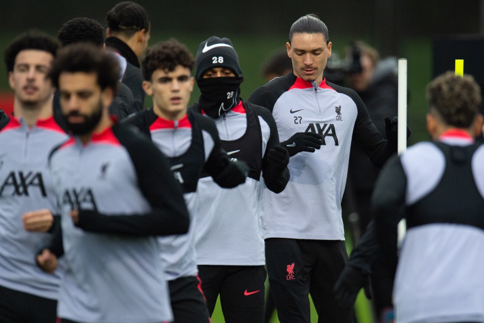 El Liverpool se entrenó en medio del frío