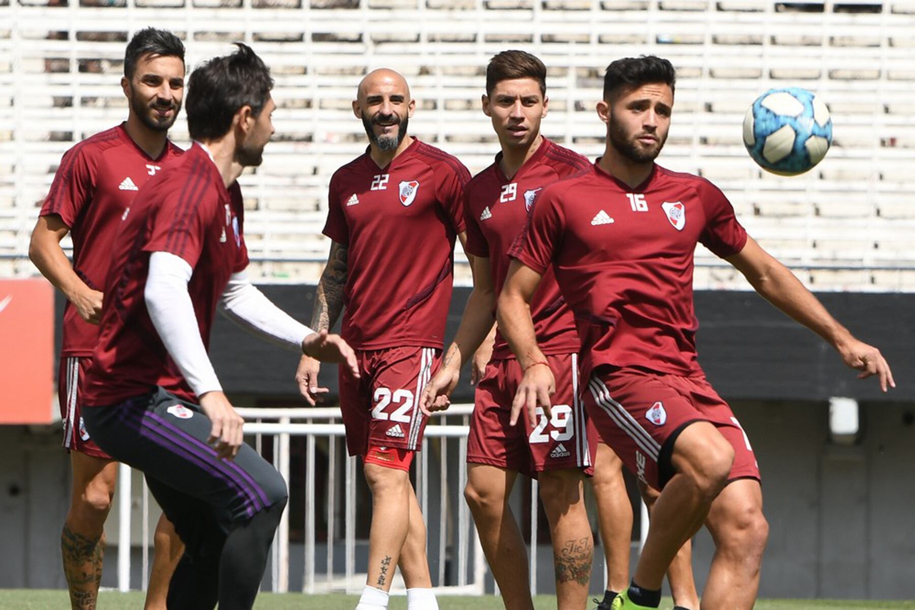 Entrenamiento de River Plate en la previa a la final de Mendoza.