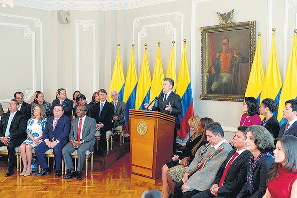 Santos tomó juramento a 30 de los 38 jueces de la Jurisdicción Especial de Paz.